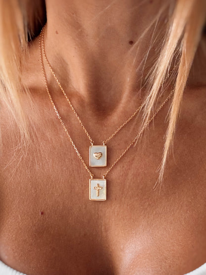 Collana Pendente Rettangolare (cuoricino)