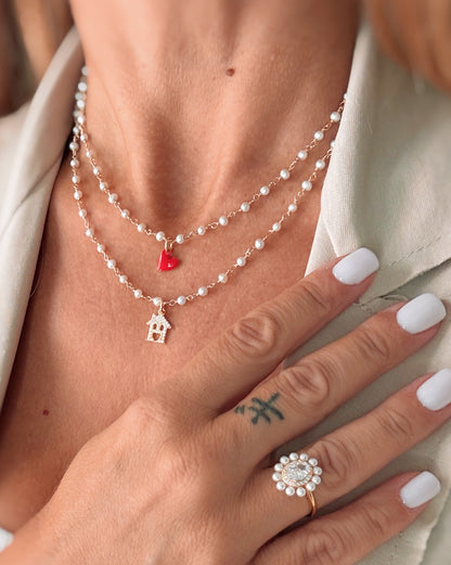 Girocollo perle e happy home