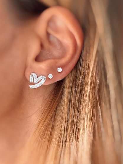 Orecchini cuore intrecciato