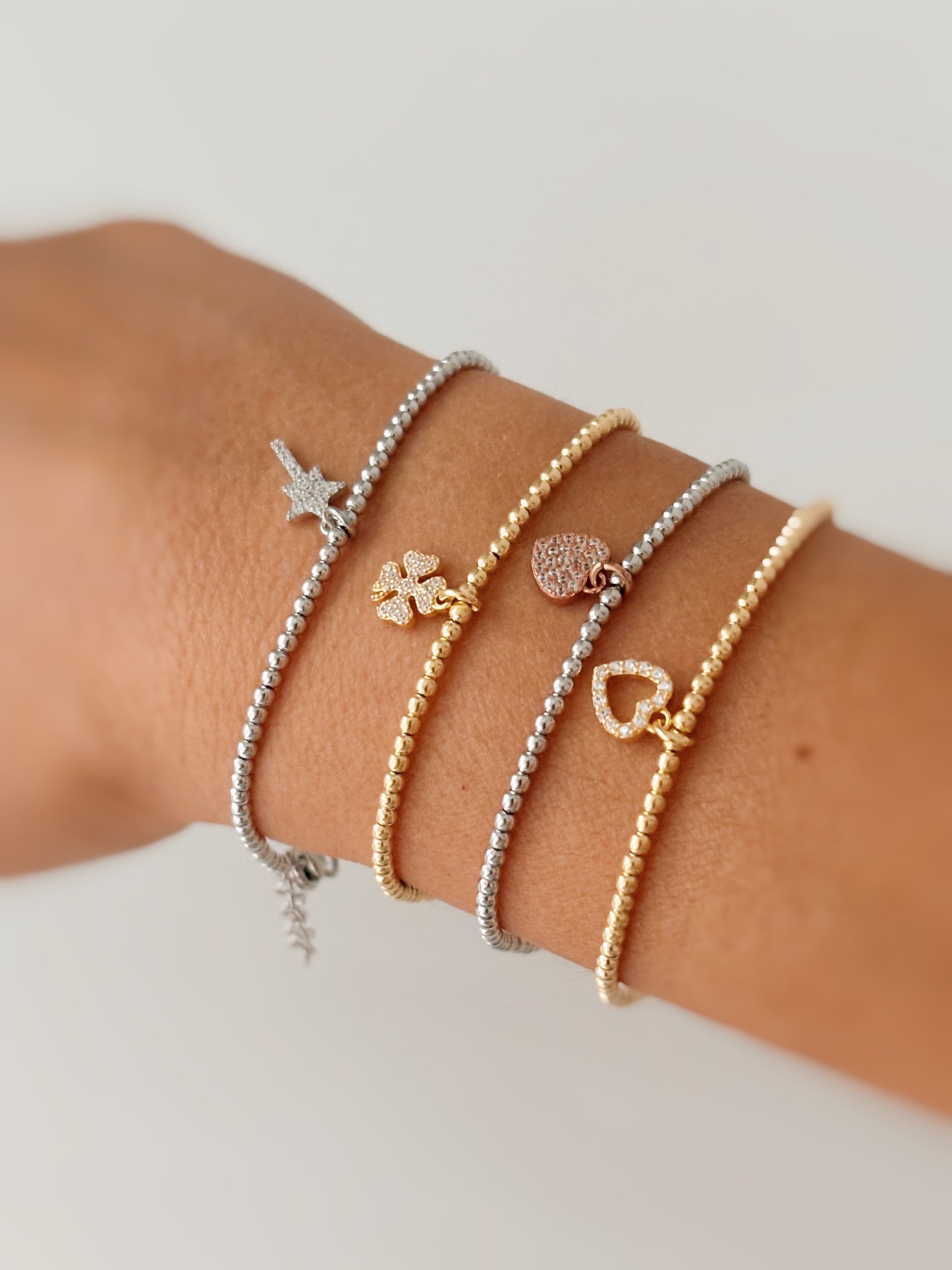 Bracciale mini charm zirconato