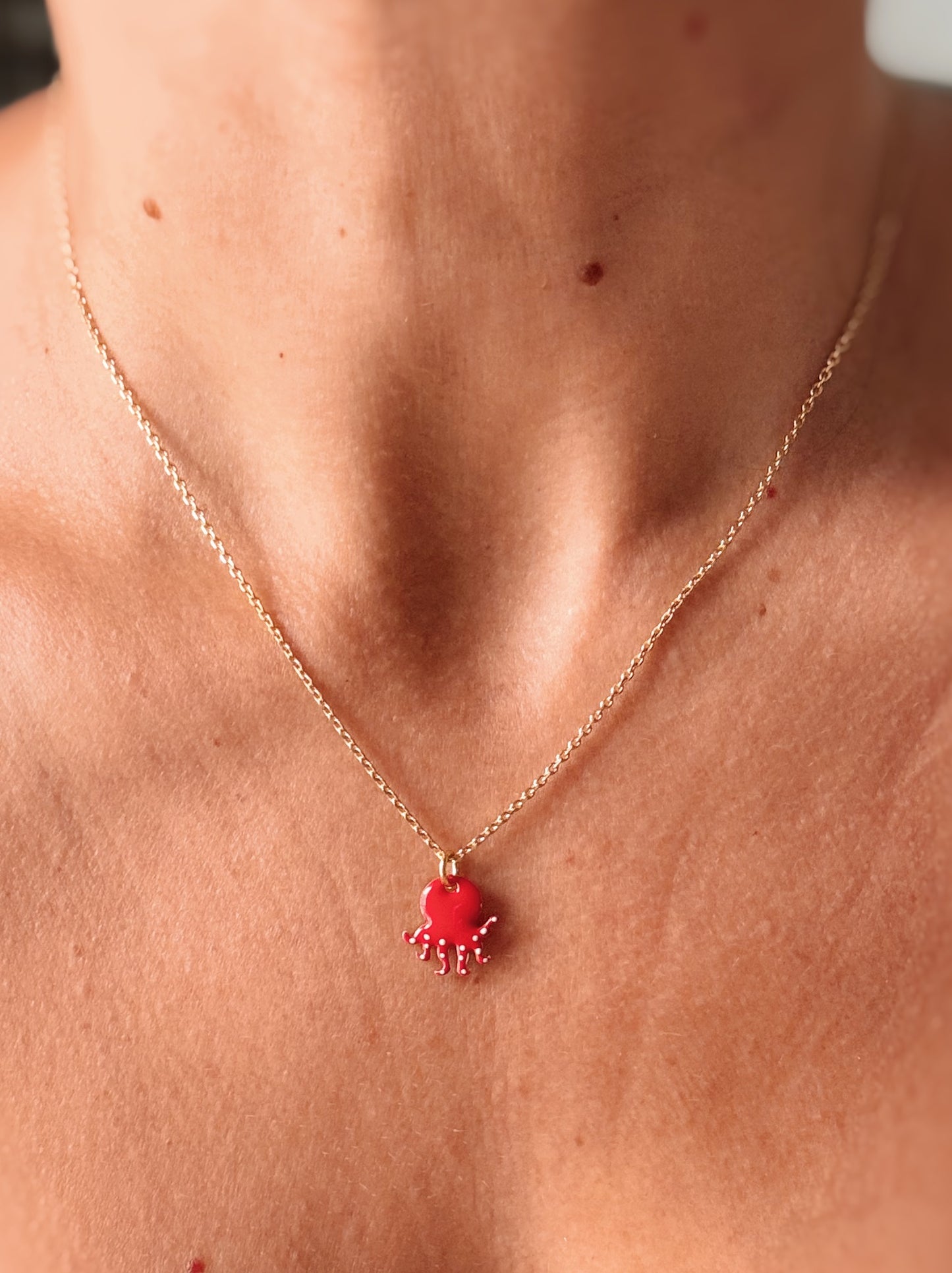 Collana polipetto rosso