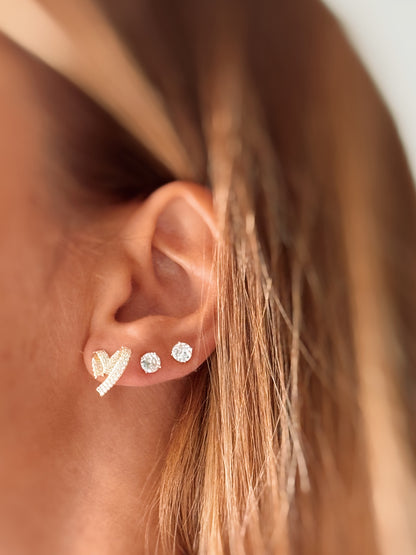 Orecchini cuore intrecciato