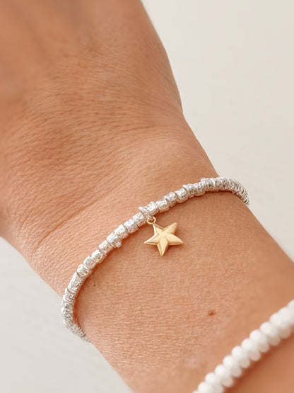 Bracciale granellini e stellina