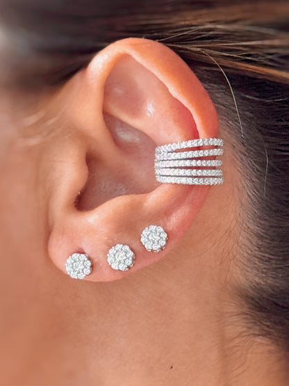 Earcuff 5 fasce di zirconi
