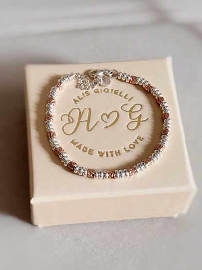 Bracciale pepite oro rosa