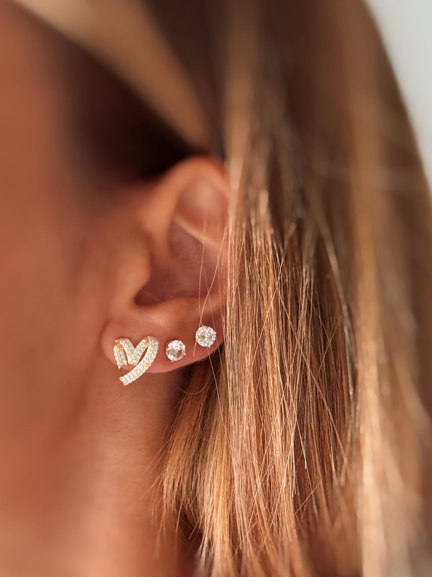 Orecchini cuore intrecciato