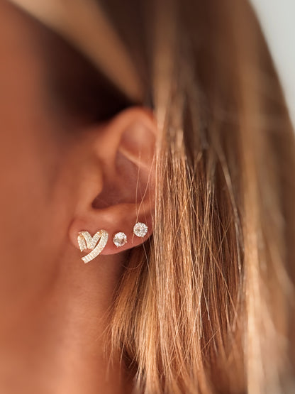 Orecchini cuore intrecciato