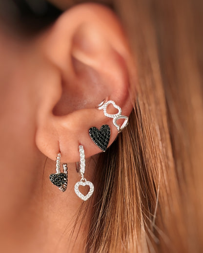 Semicerchi con cuore zirconato