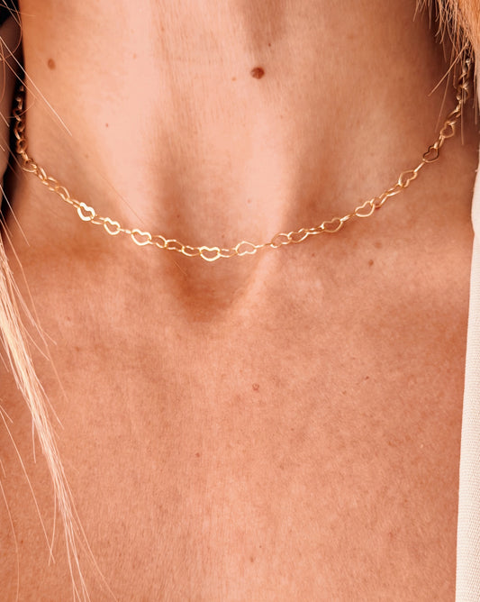 Collana choker cuoricini lovely