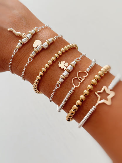 Bracciale granellini e charm