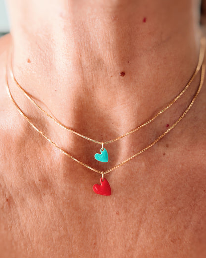 Chocker cuore smaltato