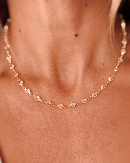 Collana choker cuoricini