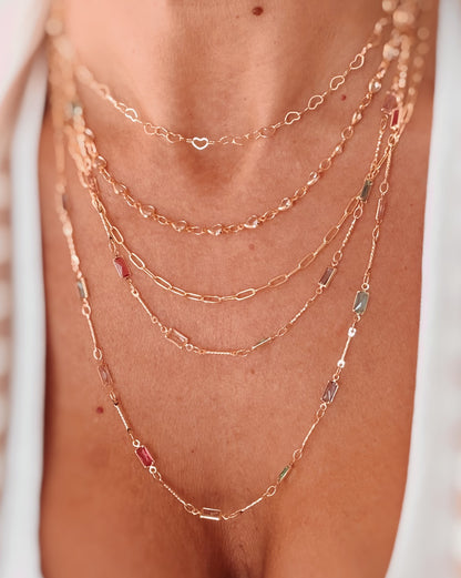 Collana zirconi rettangolini