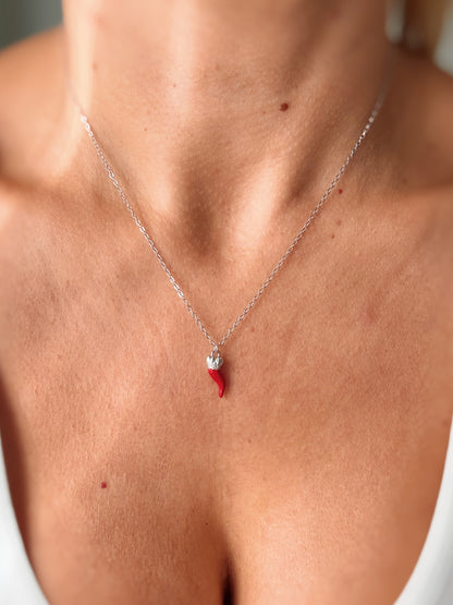 Collana il corno rosso