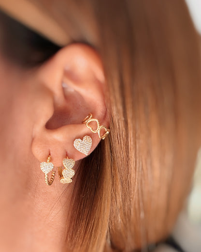 Semicerchi con cuore zirconato