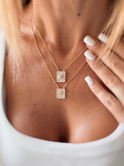 Collana Pendente Rettangolare (cuoricino)