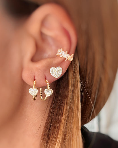 Semicerchi con cuore zirconato