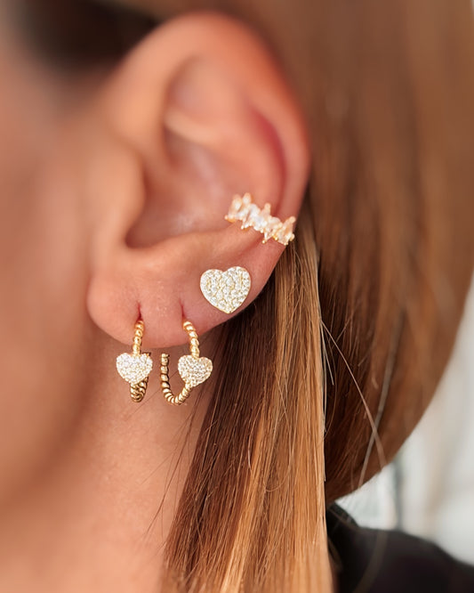 Semicerchi con cuore zirconato