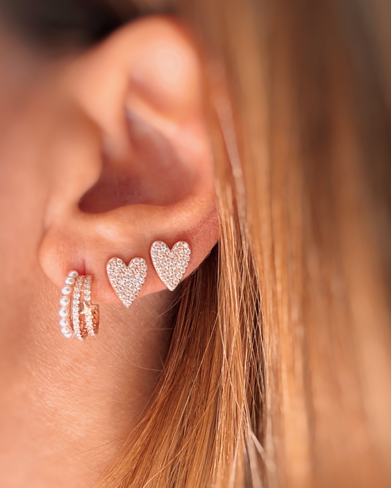 Cerchietti zirconi e perle