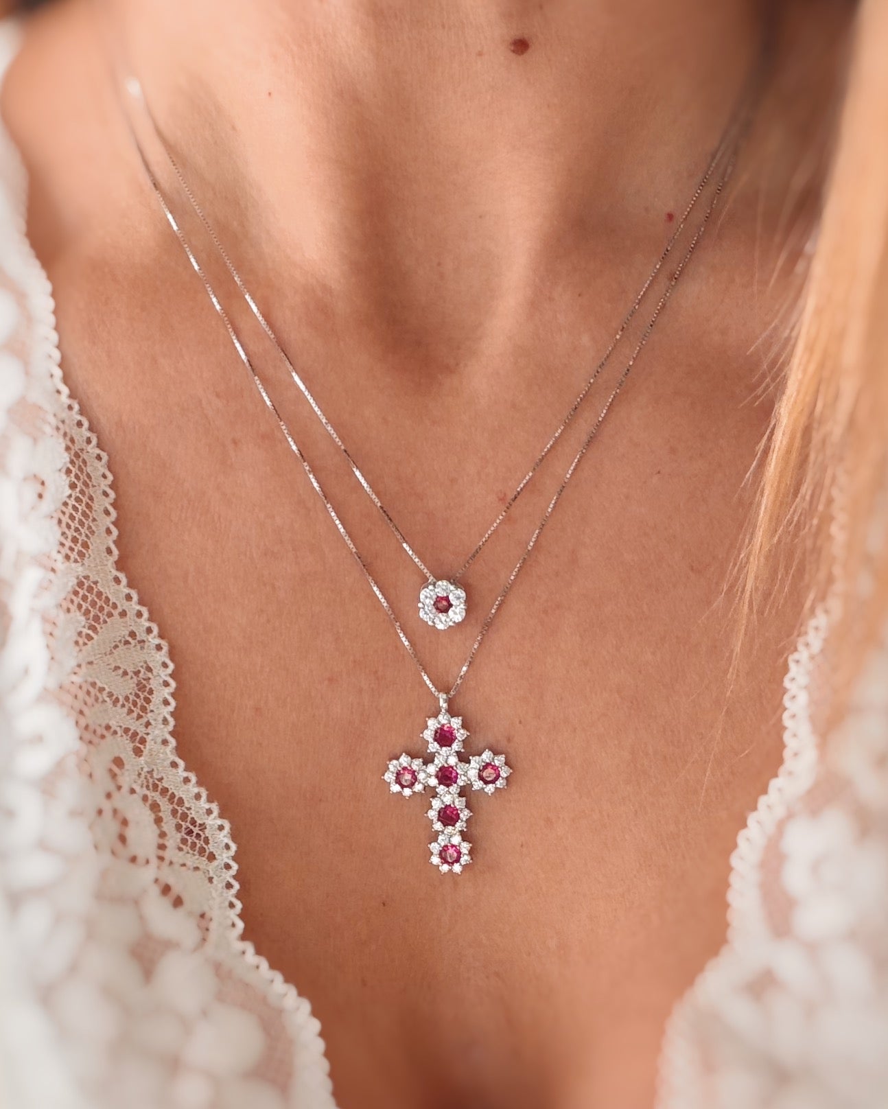 Collana croce luxury