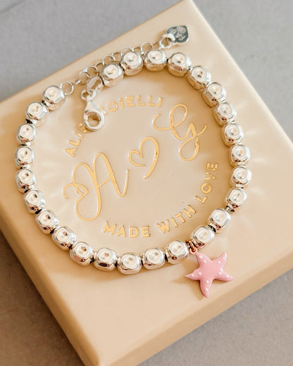 Bracciale cubetti e stella marina