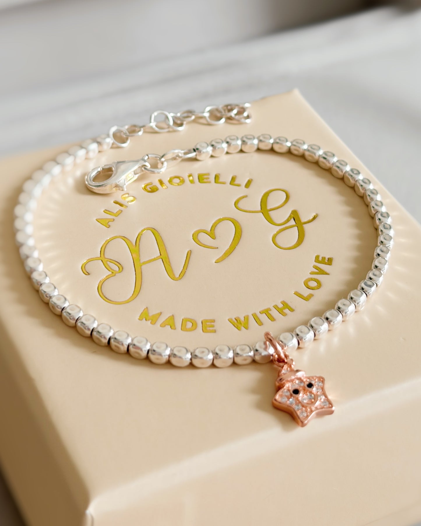 Bracciale dadini e stella natalizia