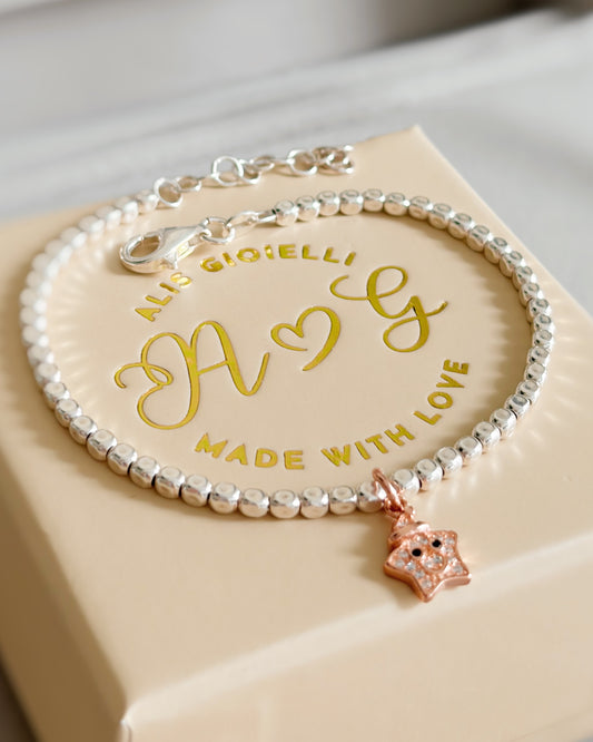 Bracciale dadini e stella natalizia