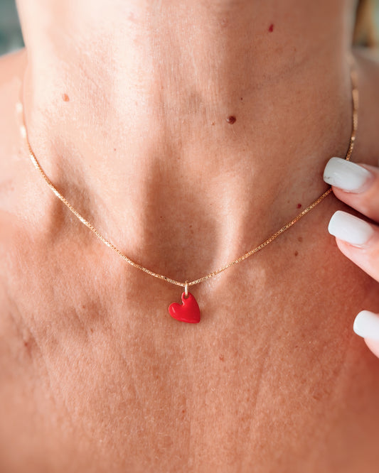Chocker cuore smaltato