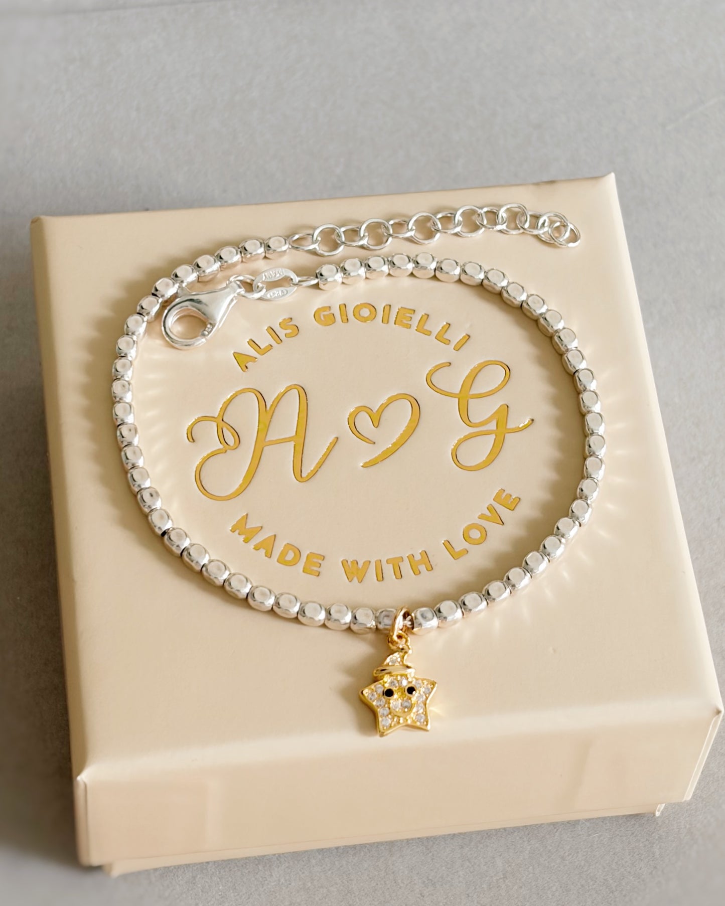 Bracciale dadini e stella natalizia