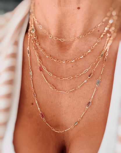 Collana zirconi rettangolini
