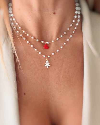 Girocollo perle e alberello