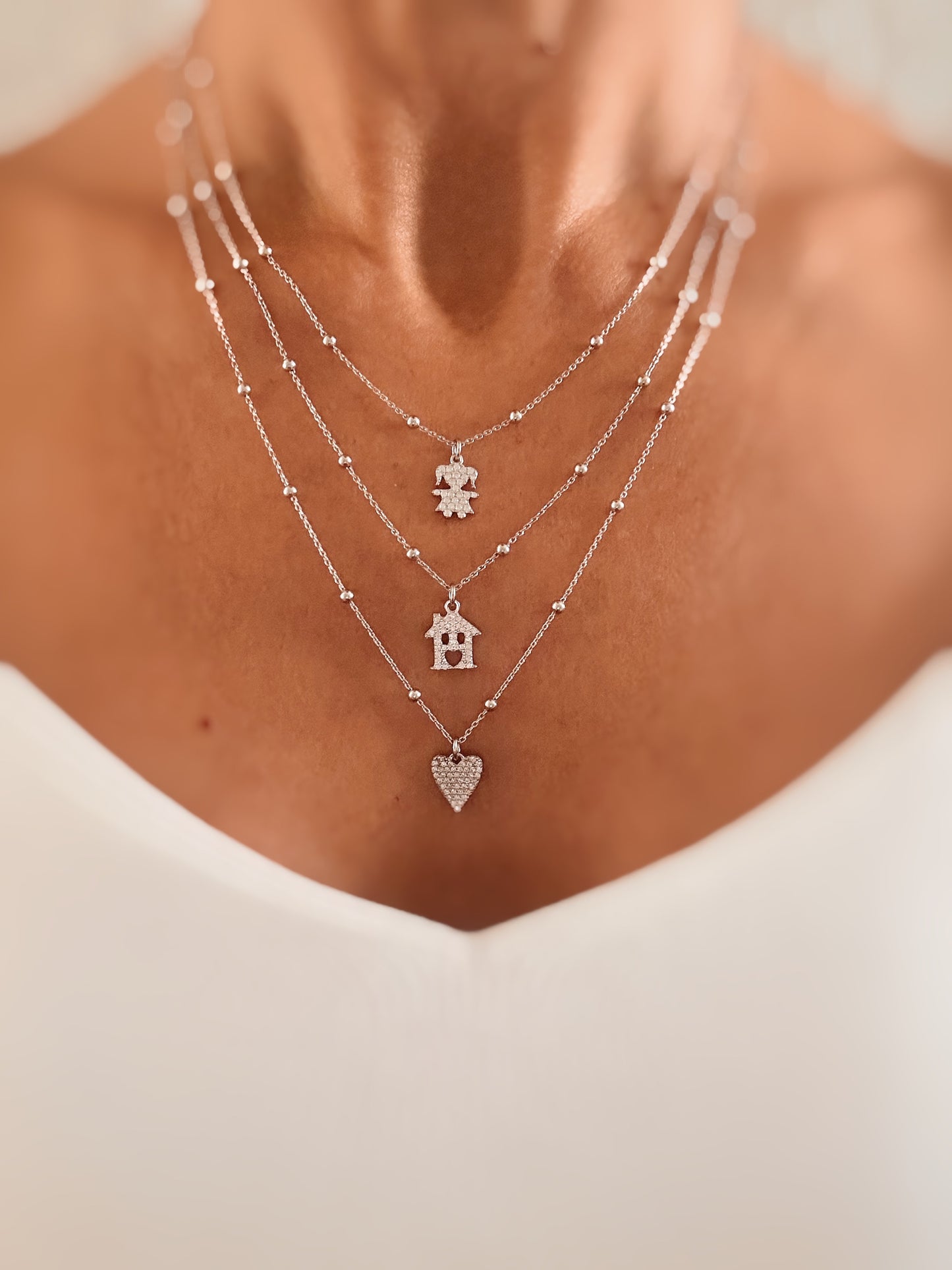 collana ciondolo bebè bimba e bimbo argento 925 regalo mamma cuore