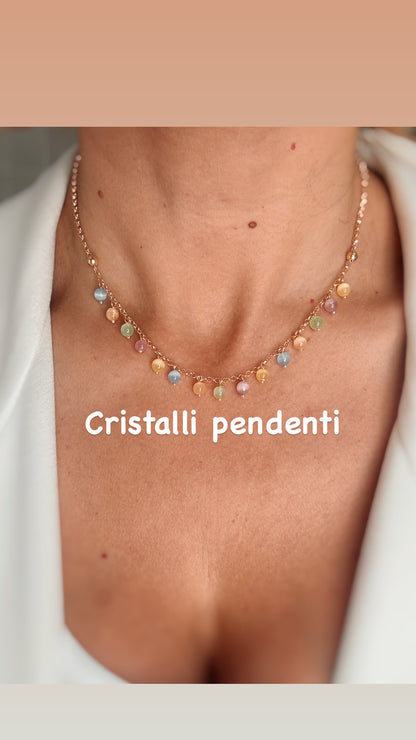 Collana sfere pastello