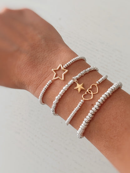 Bracciale granellini e stellina