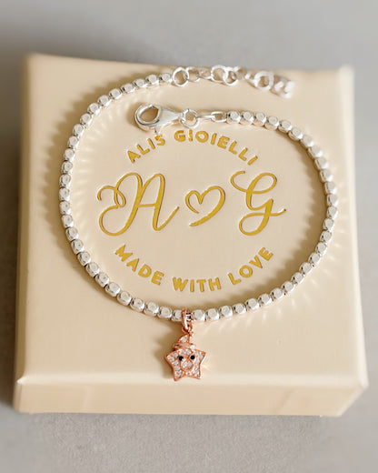 Bracciale dadini e stella natalizia