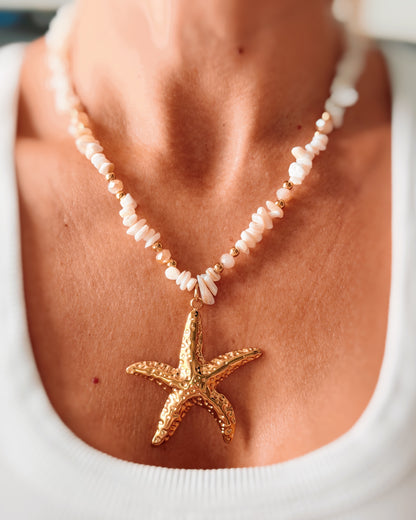 Collana stella e madreperla
