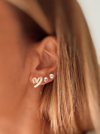 Orecchini cuore intrecciato