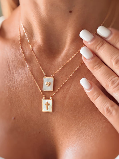 Collana Pendente Rettangolare (cuoricino)