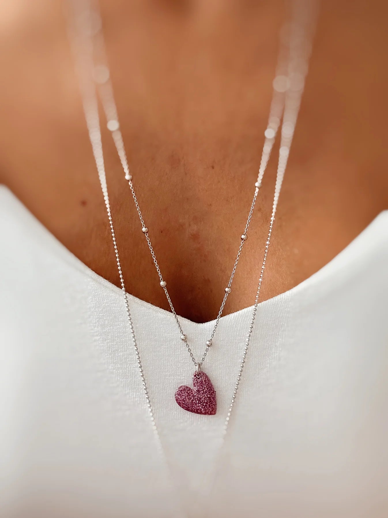 Chocker cuoricino smaltato