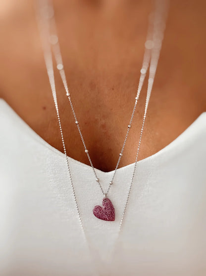 Chocker cuoricino smaltato