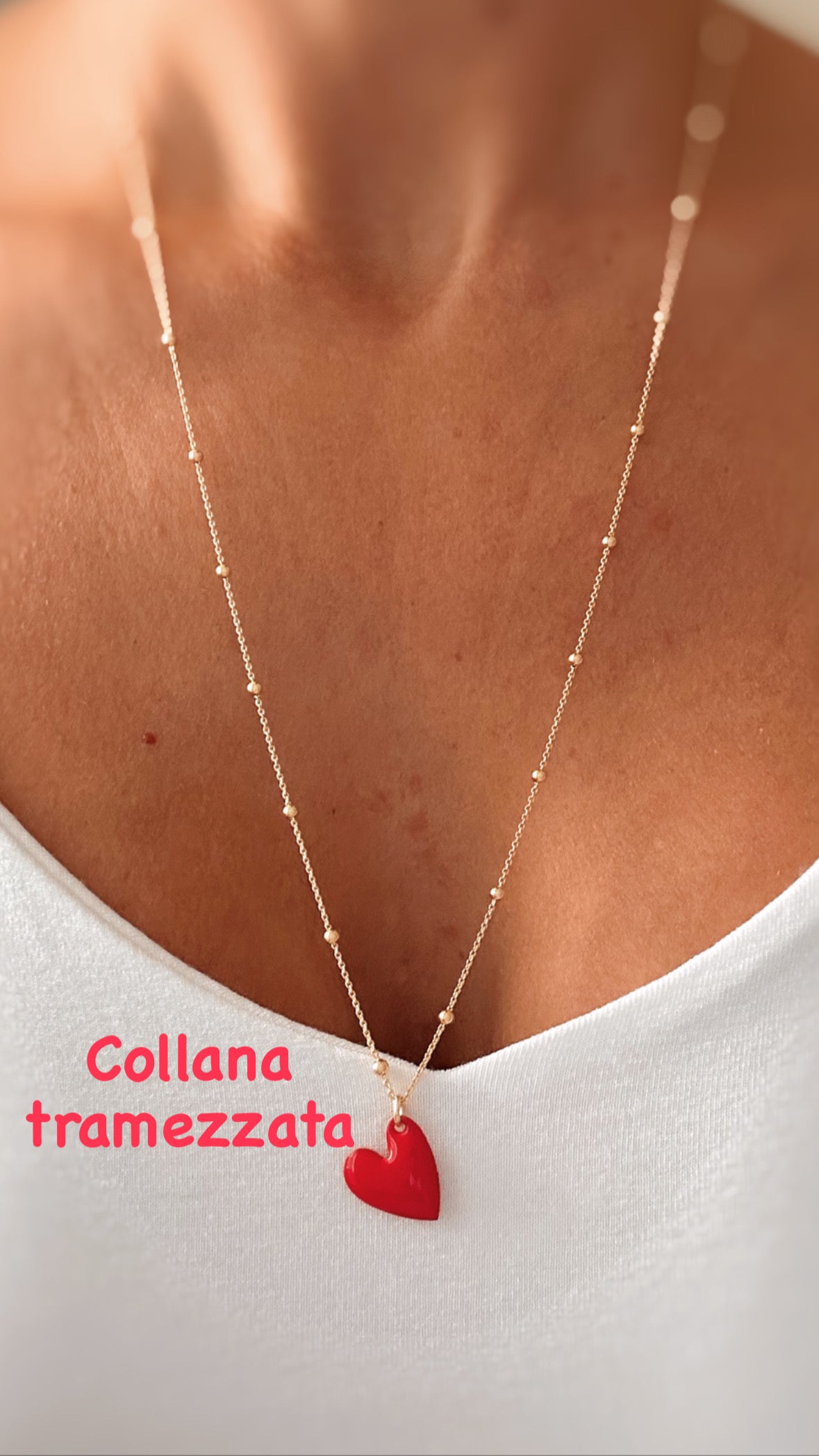 Collana cuore  smaltato