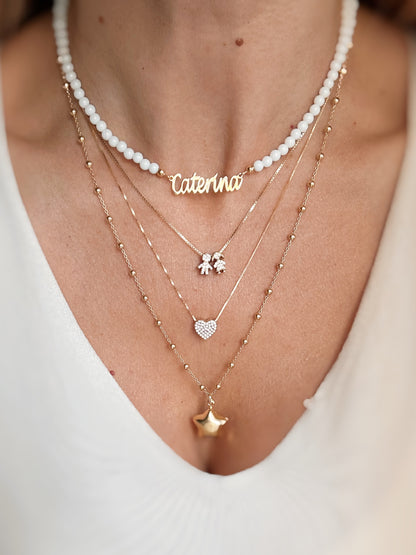 Collana perle con nome