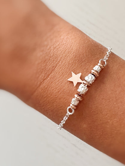 Bracciale granellini e charm