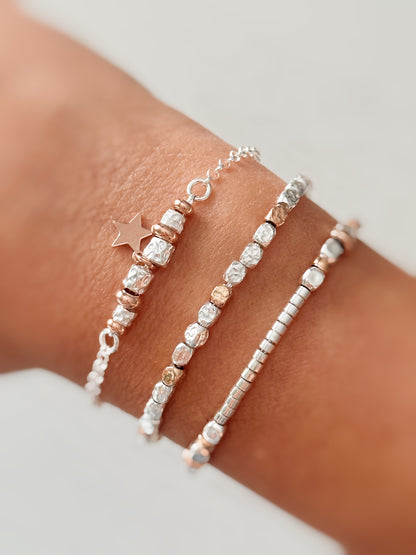 Bracciale granellini e charm