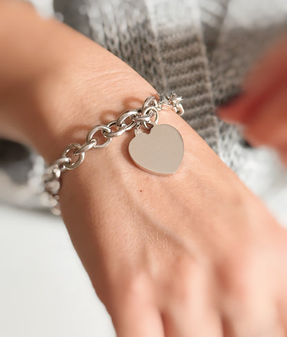 Bracciale catena con cuore