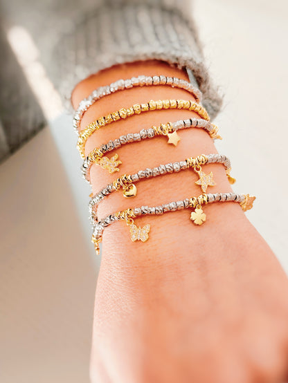 Bracciale granelli con charms