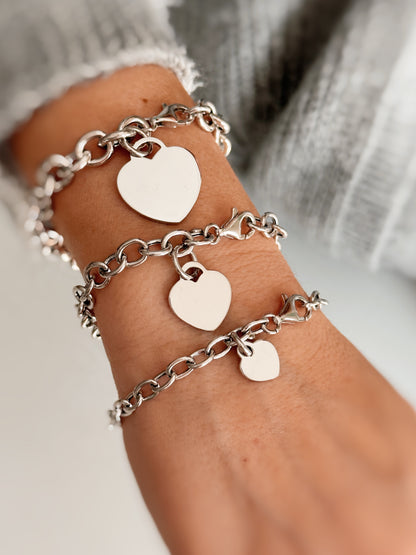 Bracciale catena con cuore