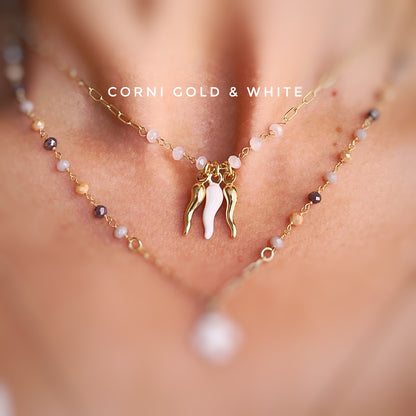 Corni gold & white