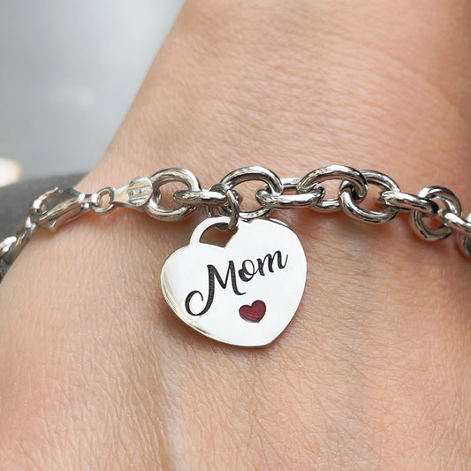 Bracciale catena “Cuore di mamma“