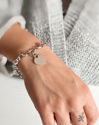 Bracciale catena con cuore